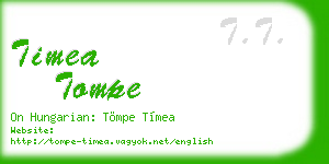 timea tompe business card