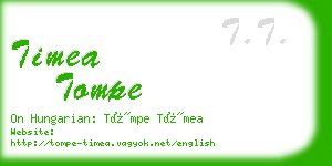 timea tompe business card